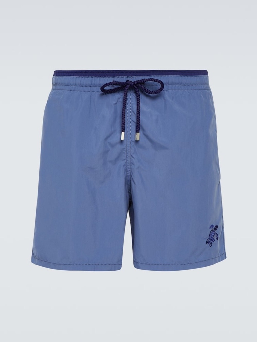 Vilebrequin Periwinkle Blue Swim Trunks with Navy Drawstring
